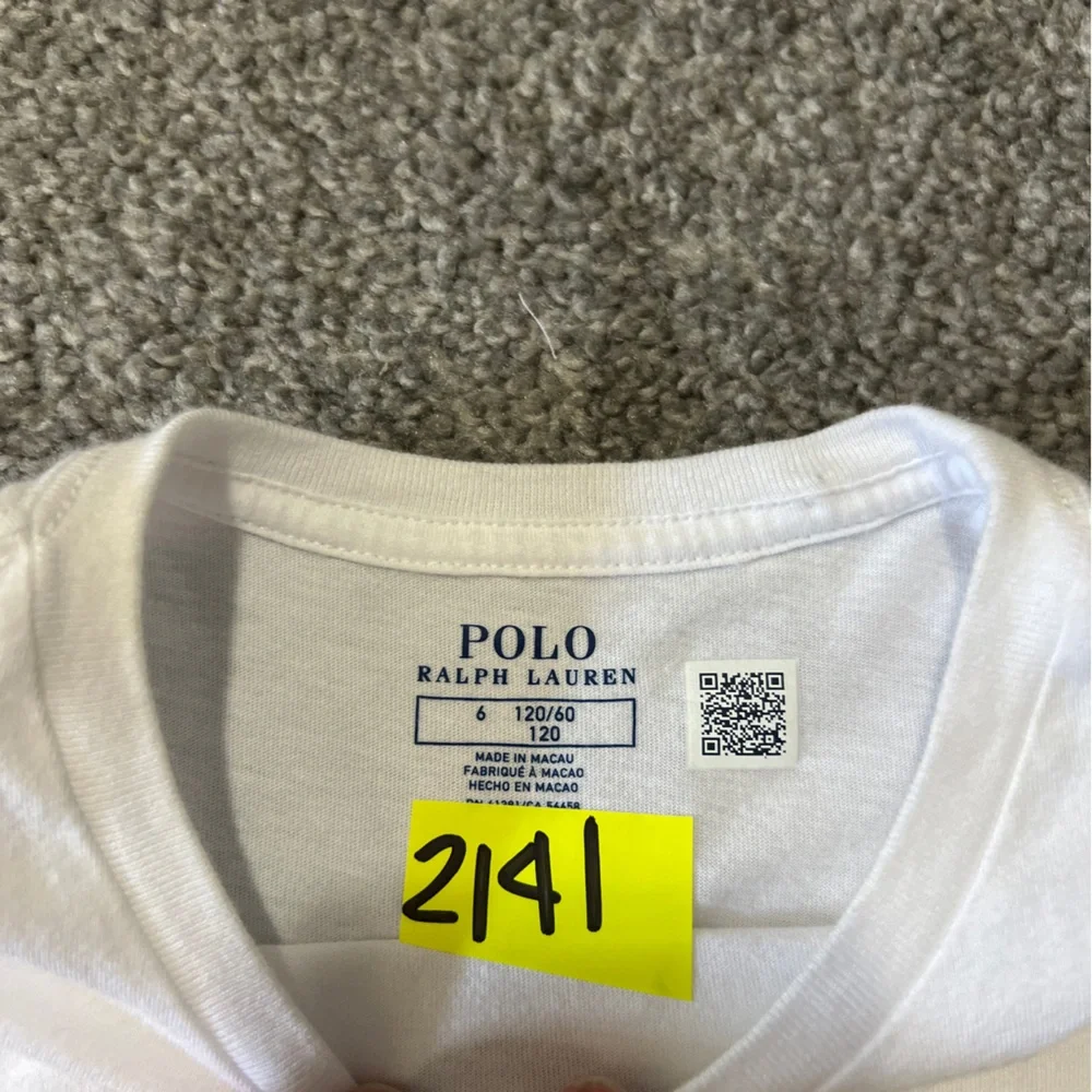 polo Ralph Lauren shirt boys 6‎ white polo bear summer classic casual streetwear - Picture 5 of 9